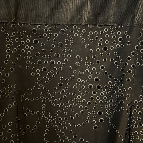 Didi strapped black eyelet dress lined in brown with netted bottom. XS - Picture 8 of 12